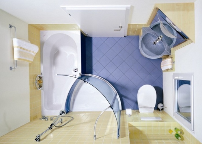 Ideas for the correct design of a small bathroom Идеи по правильному оформлению маленькой ванной комнаты