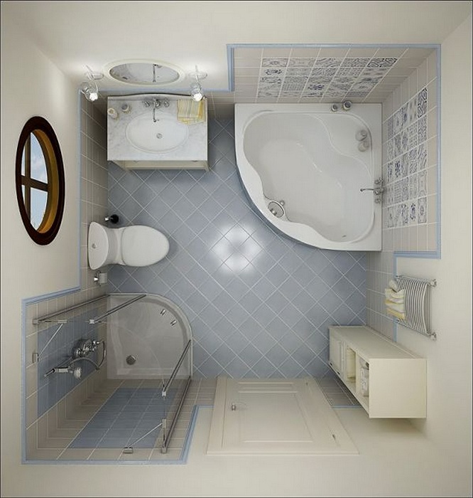 Ideas for the correct design of a small bathroom Идеи по правильному оформлению маленькой ванной комнаты