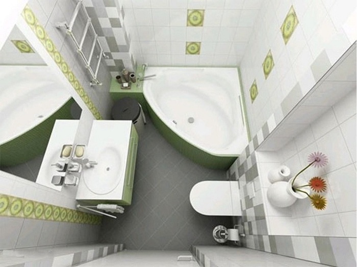 Ideas for the correct design of a small bathroom Идеи по правильному оформлению маленькой ванной комнаты