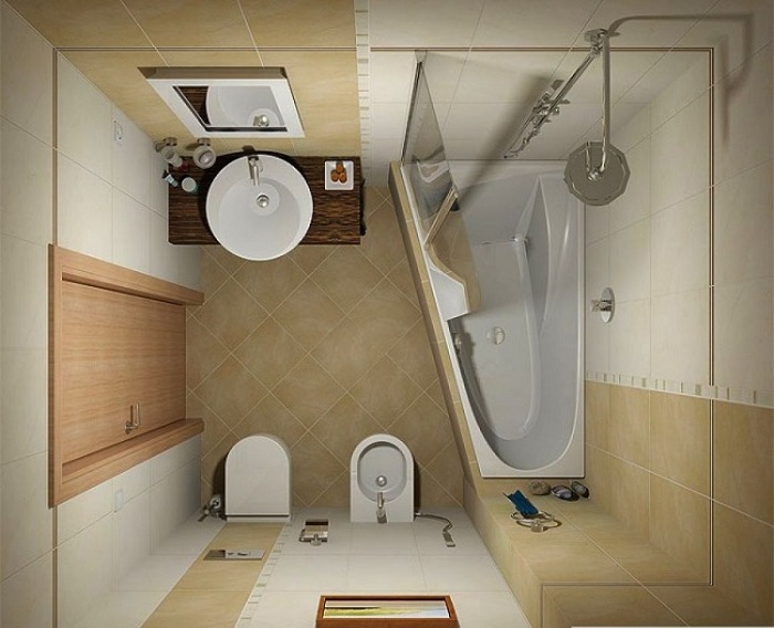 Ideas for the correct design of a small bathroom Идеи по правильному оформлению маленькой ванной комнаты
