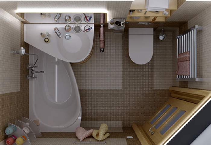 Ideas for the correct design of a small bathroom Идеи по правильному оформлению маленькой ванной комнаты