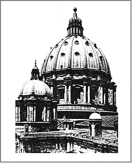 Dome of the Cathedral of St. Petra in Rome