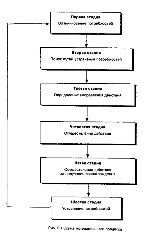 The scheme of the motivational process