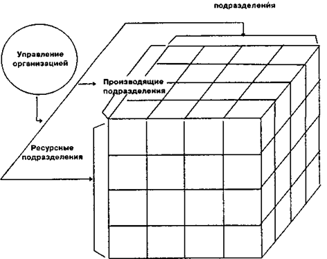 Schematic diagram of the structure of a multidimensional organization