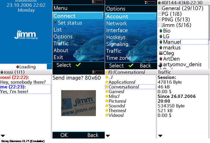 Jimm 0.5.1 on Siemens CX65