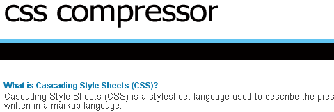 Online services for compression and optimization of CSS code