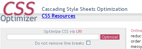 Online services for compression and optimization of CSS code
