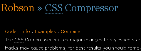 Online services for compression and optimization of CSS code