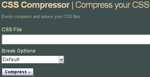Online services for compression and optimization of CSS code