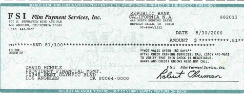 Collection of Google AdSence checks and registered checks