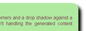 Round corners and blocks with a shadow