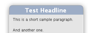 A simple, semantically correct CSS block with clean code