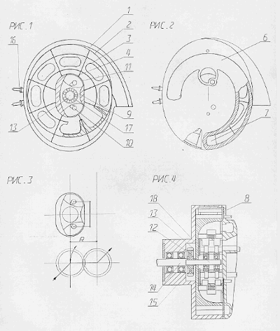 The internal arrangement of the engine. Cut-out on the plane of the connector body-front cover