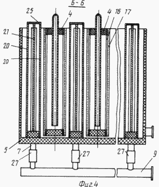 MULTIBLOCK STEEL ELECTROLYSER FOR EXTRACTION OF METALS FROM SOLUTIONS OF THEIR SALTS. Patent of the Russian Federation RU2109088