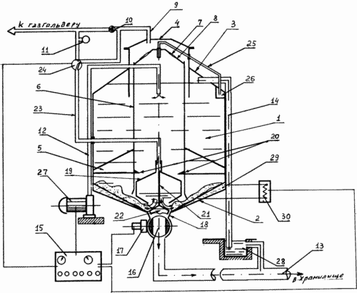 REACTOR FOR ANAEROBIC FERMENTATION LIQUID ORGANIC WASTE