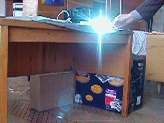 Optical effects in the lenses of the camera lens.