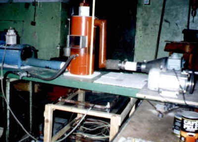 Experimental installation for pure electrofuel combustion of oil sludge
