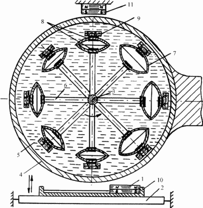 DEVICE FOR CONVERSION OF VIBRATIONAL MOVEMENT IN REVERSIBLE ROTATING