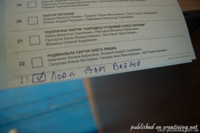 Парламентские выборы 2012 в Украине. Креативный обзор народного творчества