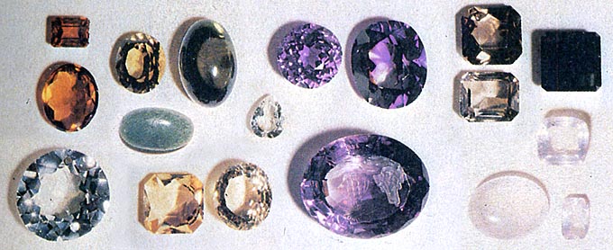 Semi-precious stones, gems