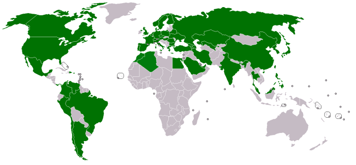 Countries in which there are subways